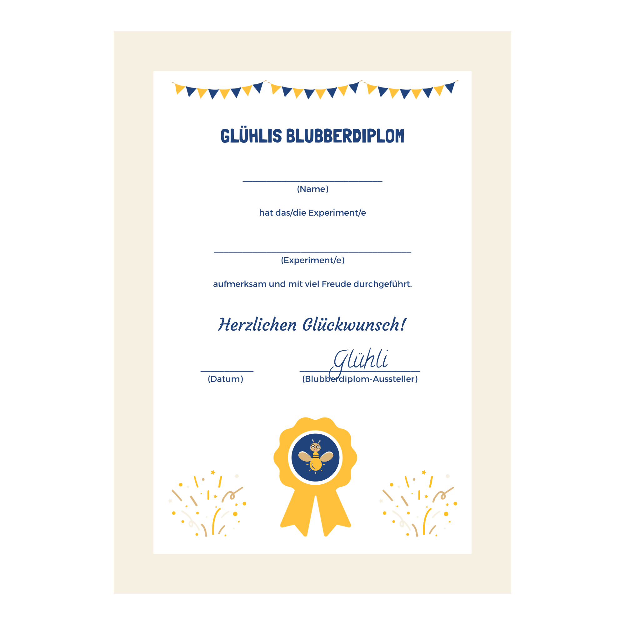 Glühlis Blubberdiplom