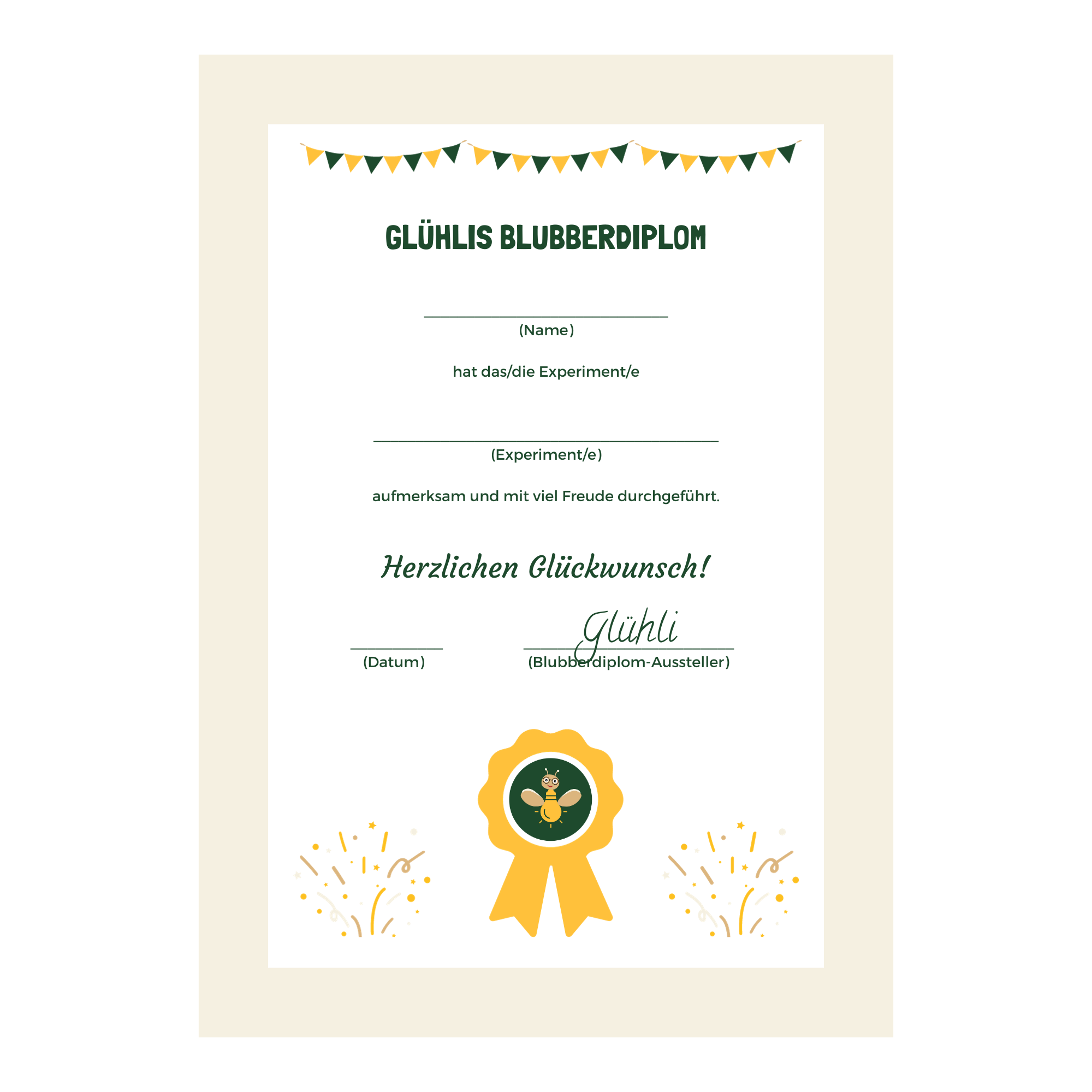 Glühlis Blubberdiplom