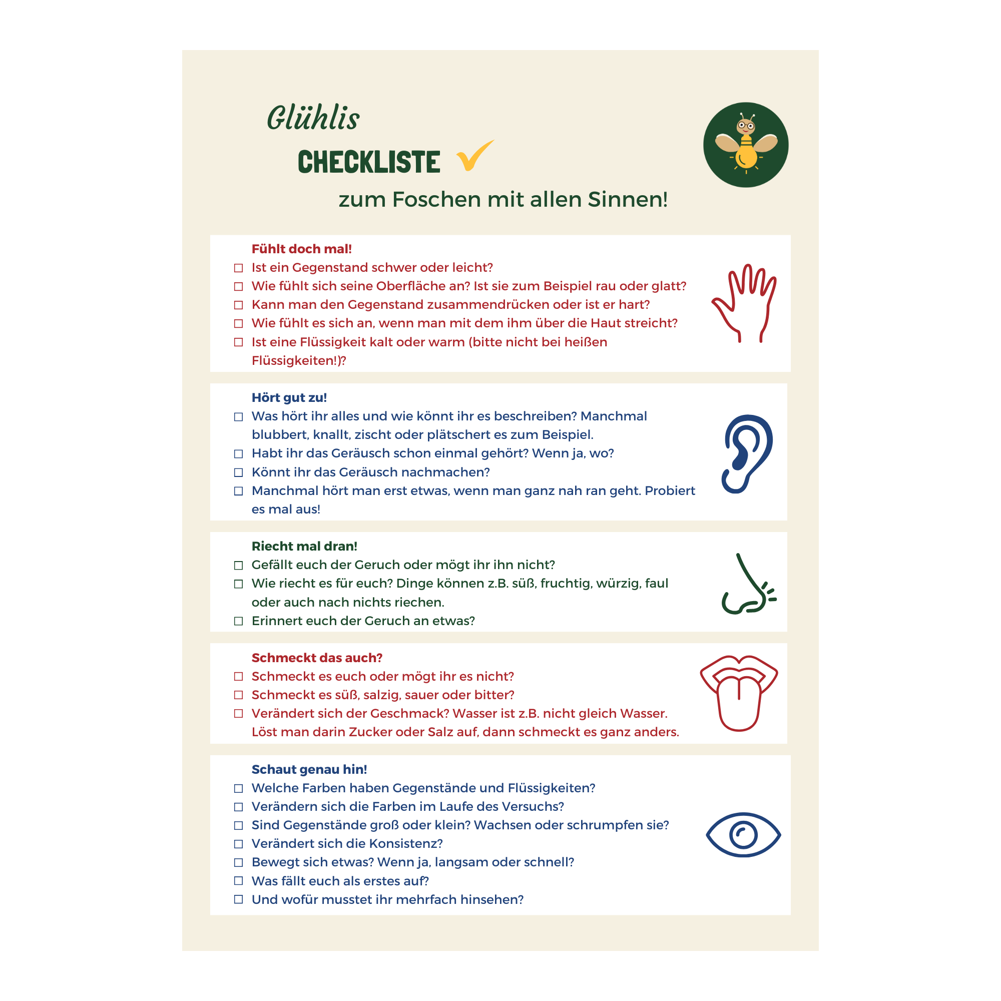 Glühlis Checkliste
